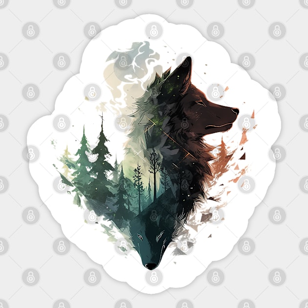 wolf Sticker by skatermoment